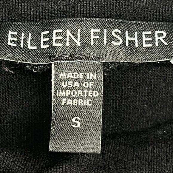 Eileen Fisher Black Turtleneck Top Size Small Capsule Wardrobe Minimalist Style - Picture 5 of 7
